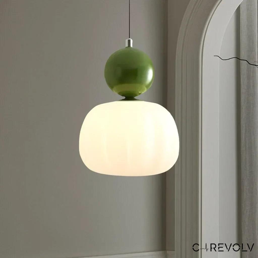 Elegant Art Deco Pendant Light | Glass Shade & Adjustable Height 6