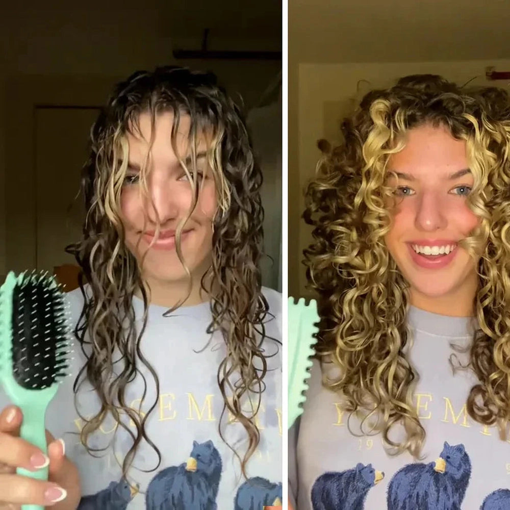 Frizz-Free Detangling Brush | Wet Hair Brush for Curls & Coils 1