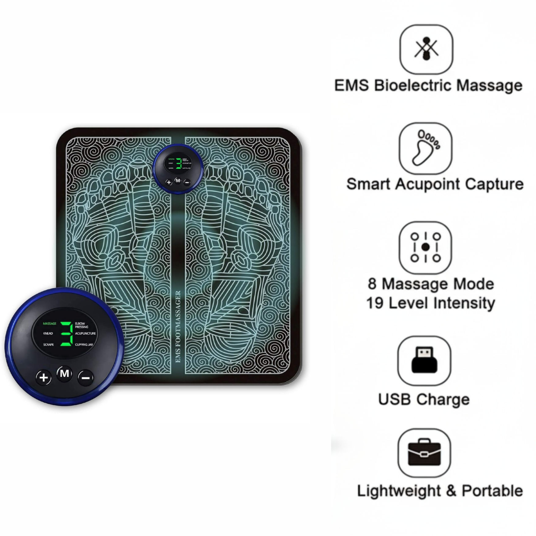 Intense EMS Foot Massager | Muscle Relaxation & Blood Circulation