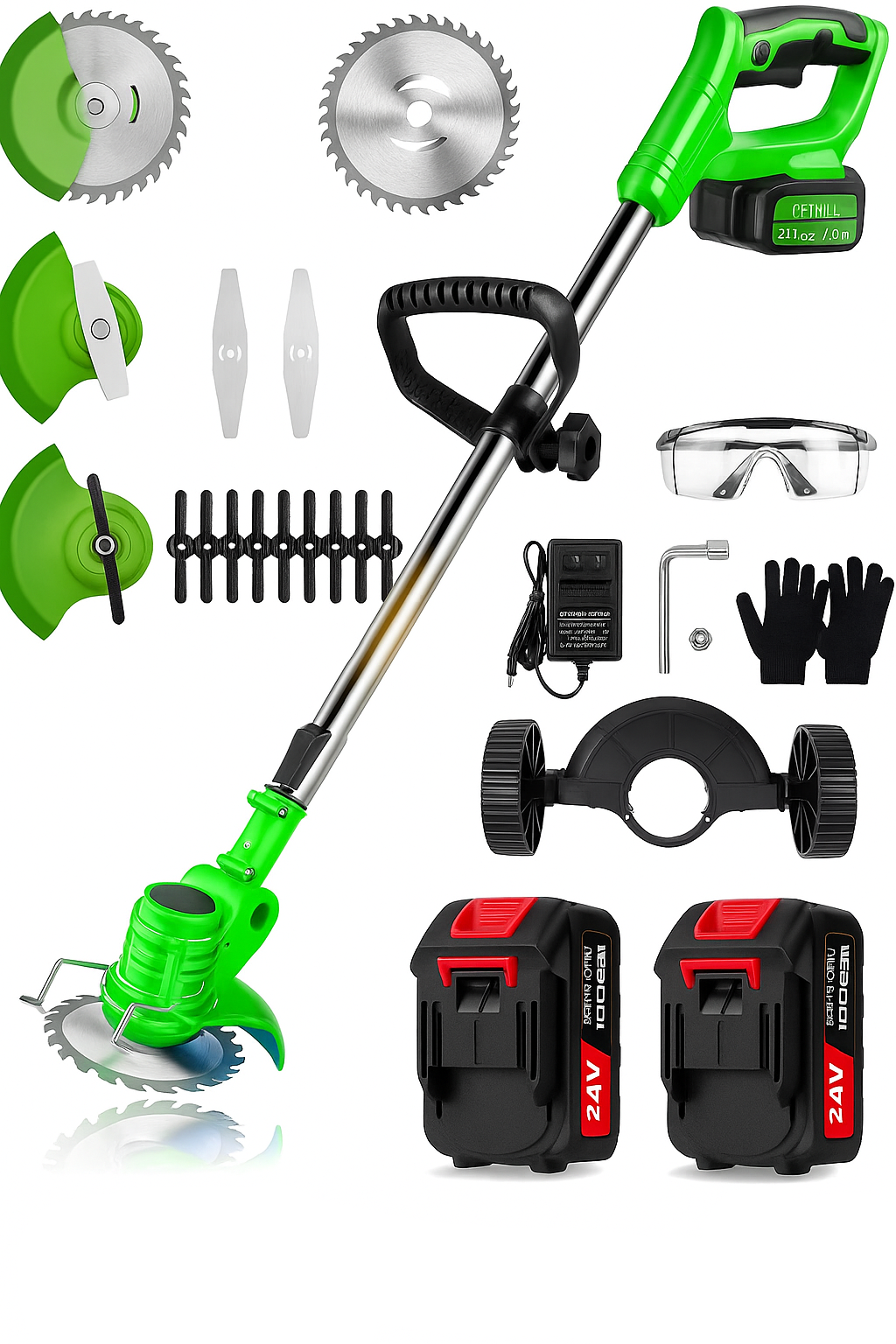 24v Electric Cordless Grass Trimmer Blade and - Image 1