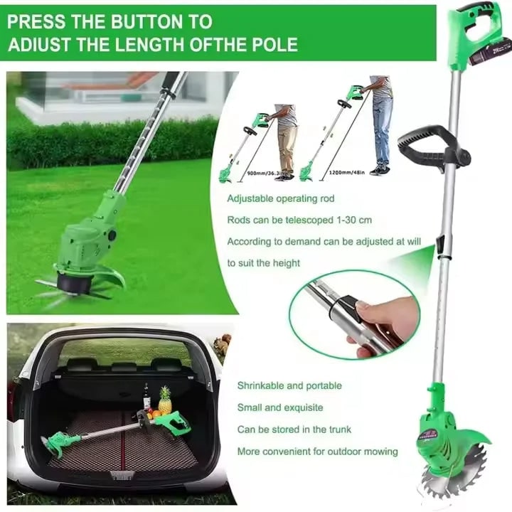 24v Electric Cordless Grass Trimmer Blade and - Image 5