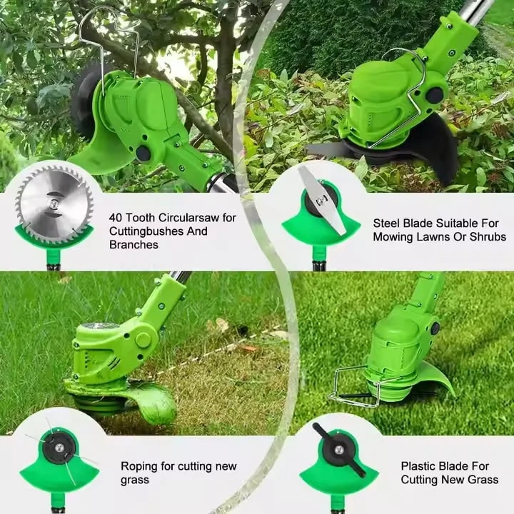 24v Electric Cordless Grass Trimmer Blade and - Image 6