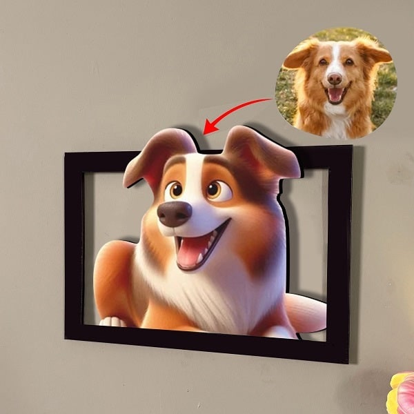 3D Cartoon Portrait Frame Couples and Pets Unique - Image 10