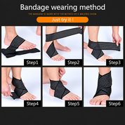 Ankle Support Brace Sprained Foot Stabilizing Compression Wrap