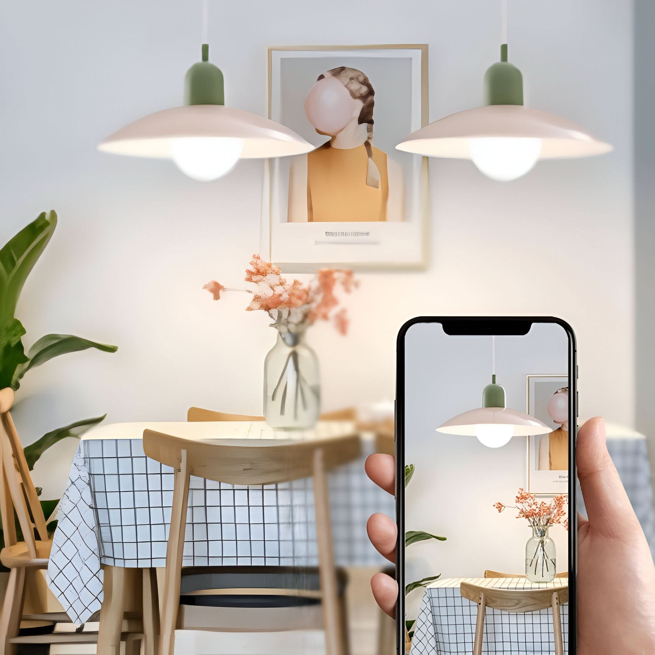 Bauhaus-Inspired Pendant Light | Geometric Kitchen Pendant Lighting 3
