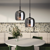 Chic Smoky Grey Glass Pendant Light | Modern Kitchen Pendant Lighting 5