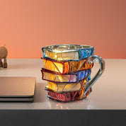 Coffee Mug Book Stack Reader Gift Novelty Drinkware