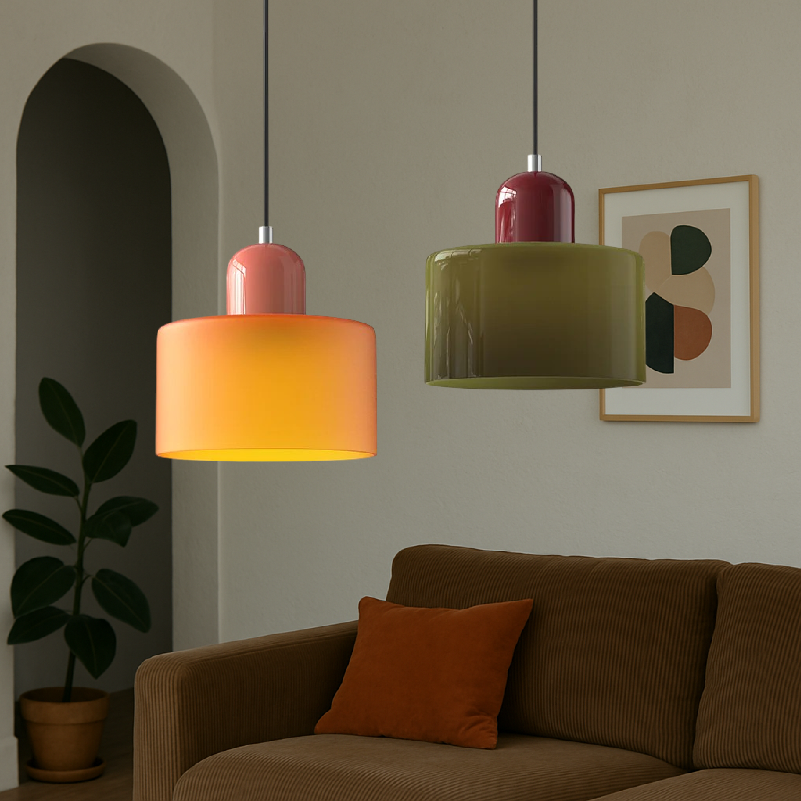 Colorful Glass Pendant Light | Kitchen Pendant Lighting & Hanging Lights 4