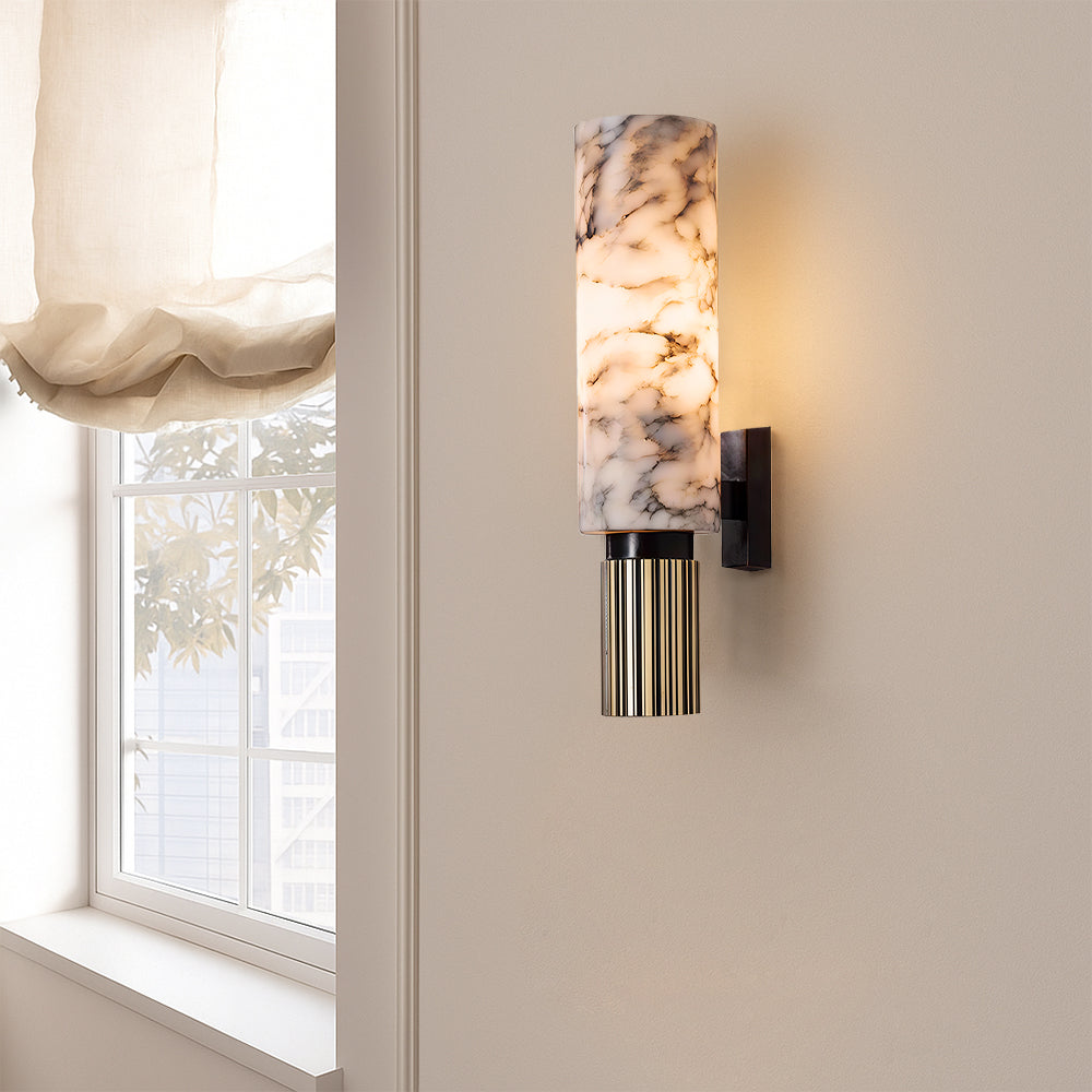 Contemporary Copper Stone Wall Light | LED Sconce & Artisanal Design 2