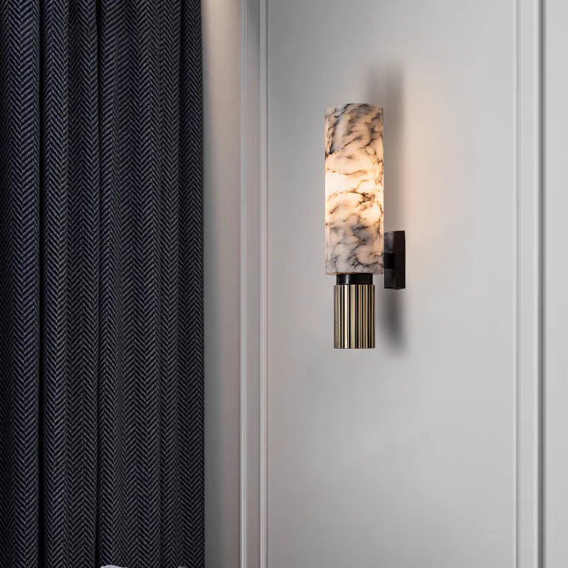 Contemporary Copper Stone Wall Light | LED Sconce & Artisanal Design 3