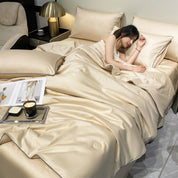 Cooling Bed Sheets Comfortable Sleep Soft Breathable Fabric