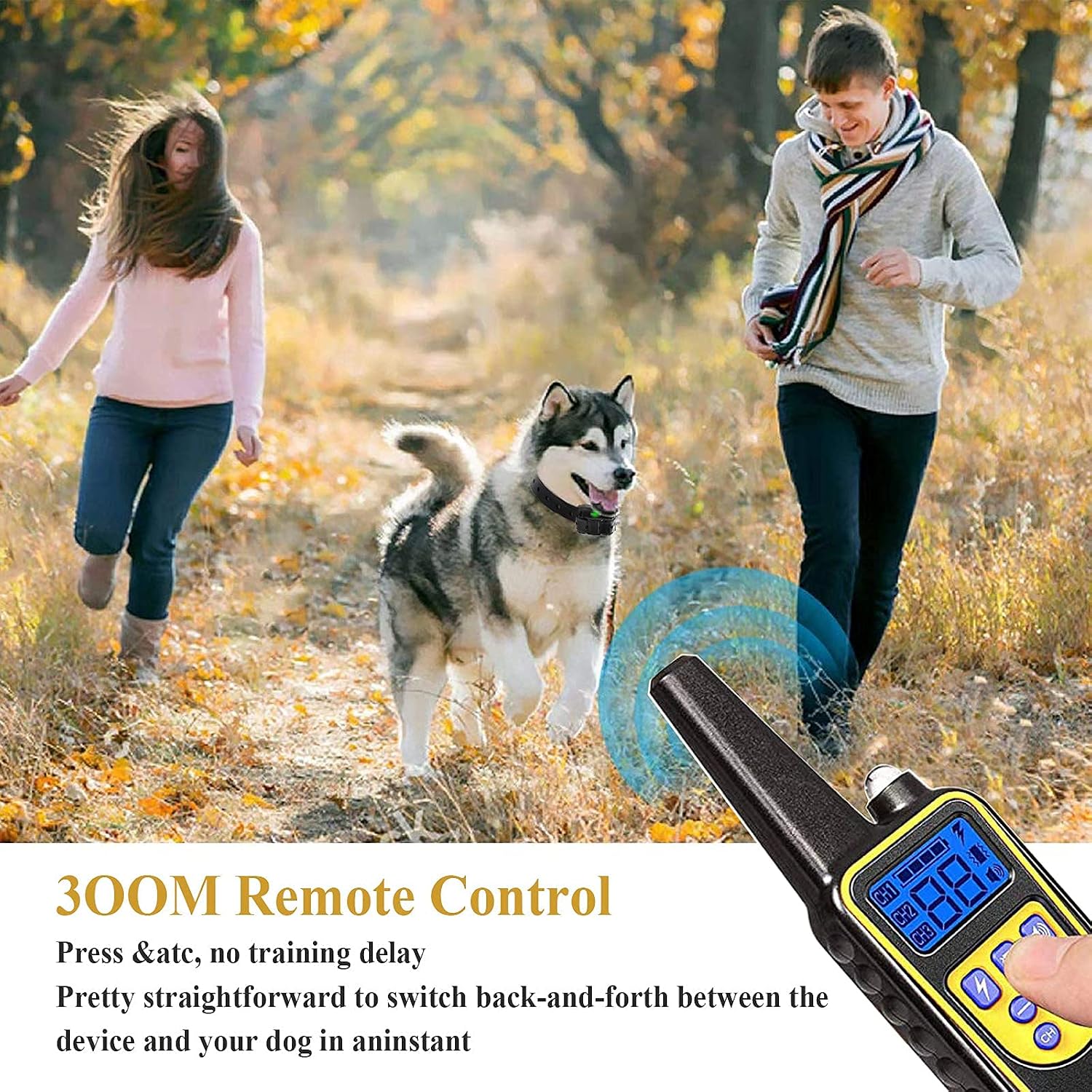 Dog Training Collar Remote Control 3 Modes Adjustable Levels