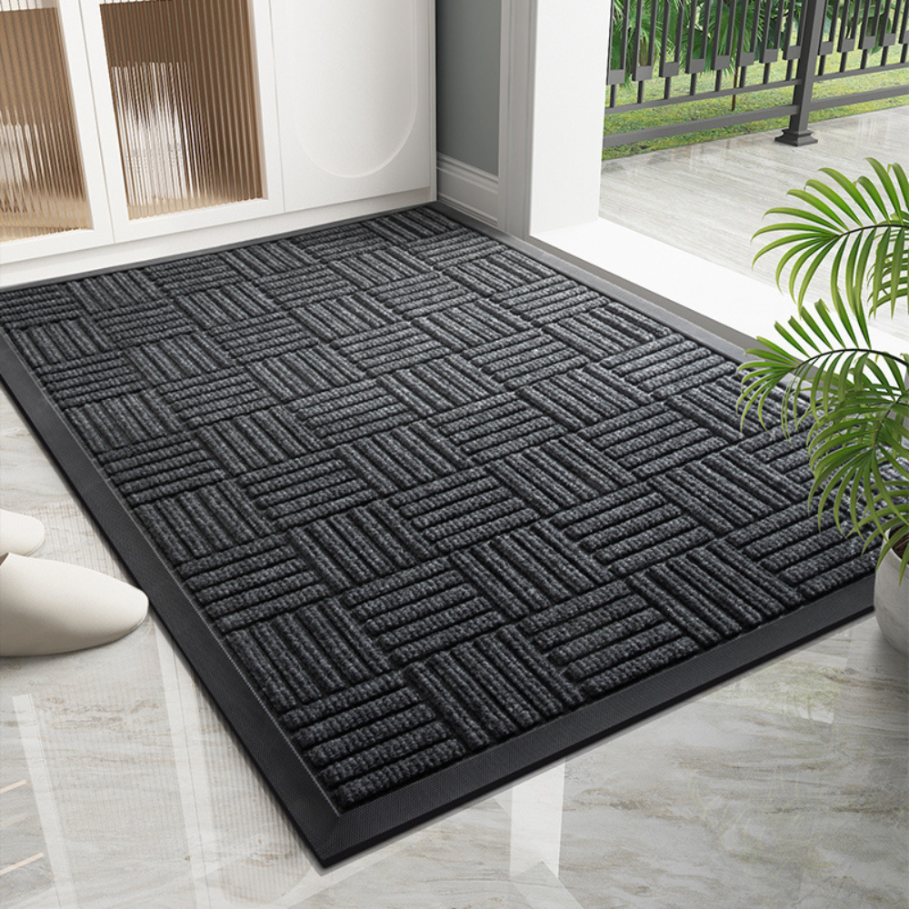 Durable Dirt Trapping Door Mat | Low Profile Outdoor Mat 0