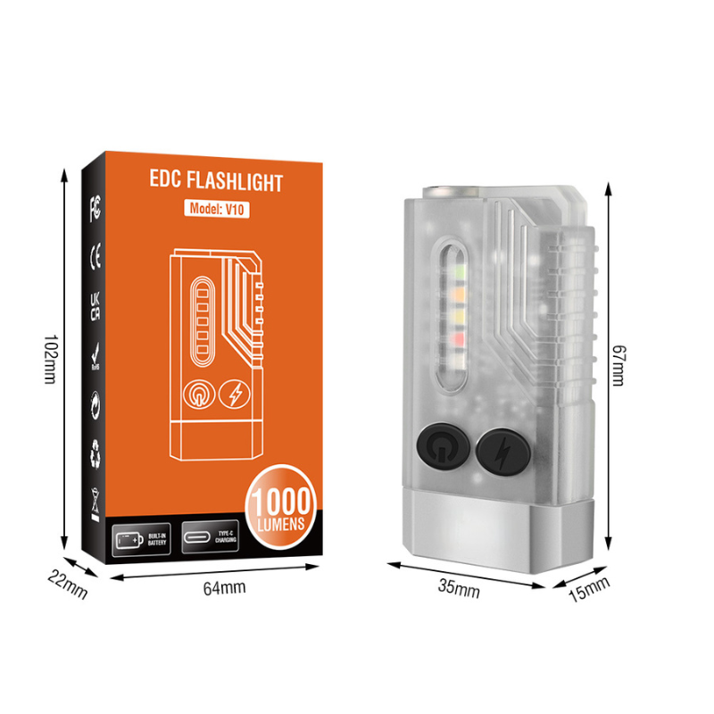 EDC Flashlight 1000 Lumens Compact LED Light Everyday Use