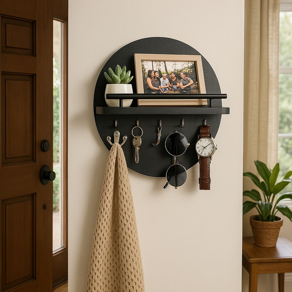 Eco-Friendly Round Key Holder | Stylish Wall Organiser 1