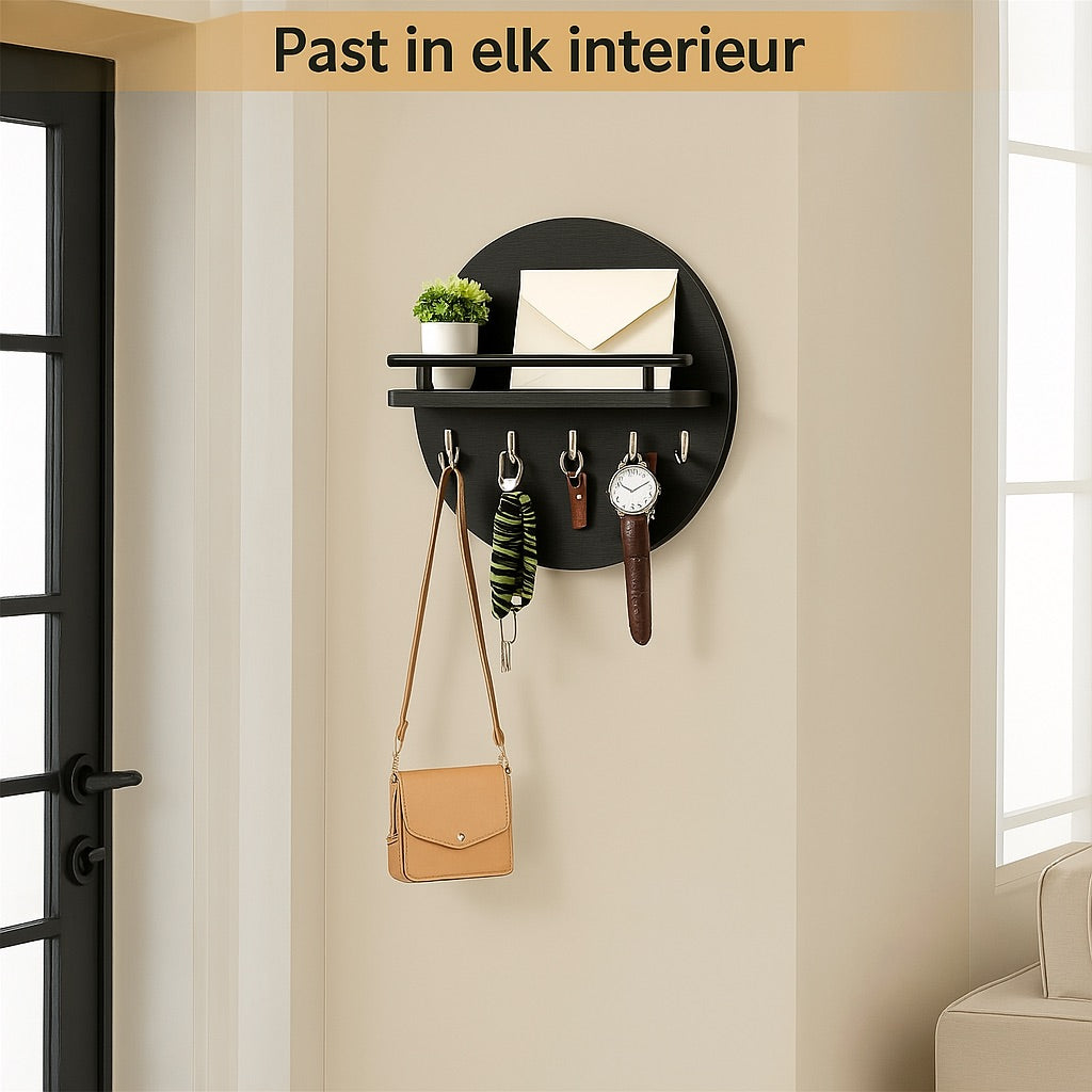 Eco-Friendly Round Key Holder | Stylish Wall Organiser 2
