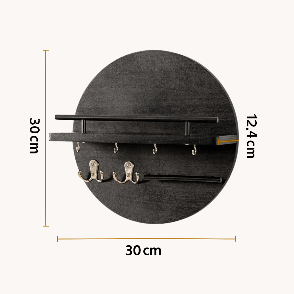 Eco-Friendly Round Key Holder | Stylish Wall Organiser 4