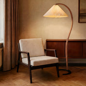 Elegant Arc Floor Lamp | Modern Beech Wood Design for Living Room 3