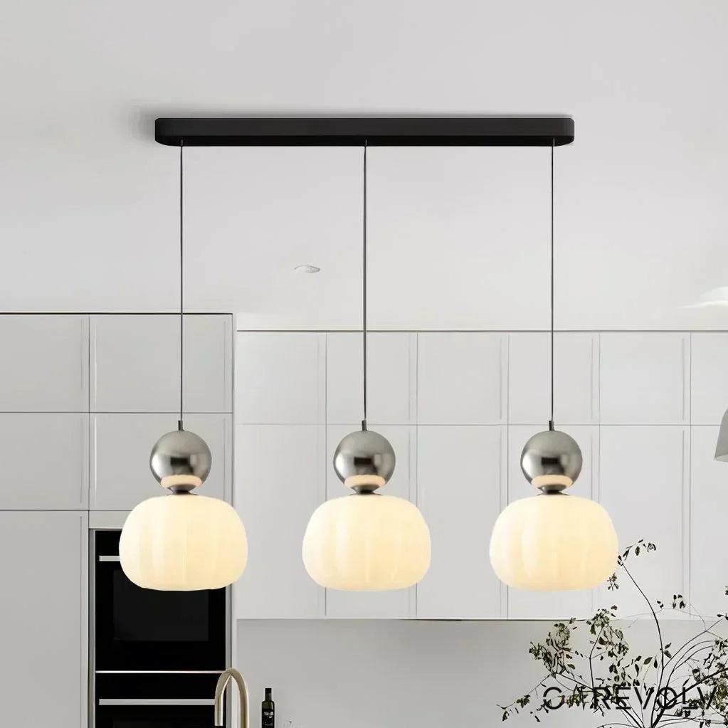 Elegant Art Deco Pendant Light | Glass Shade & Adjustable Height 10