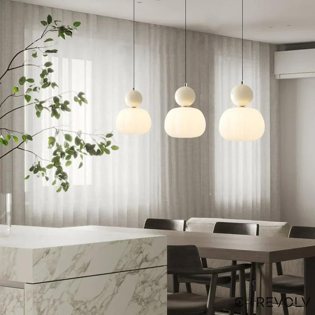 Elegant Art Deco Pendant Light | Glass Shade & Adjustable Height 9