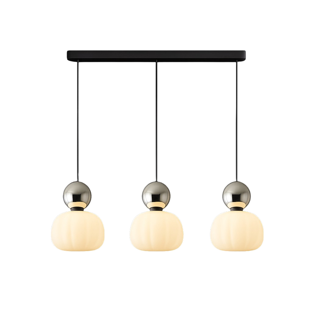 Elegant Art Deco Pendant Light | Glass & Adjustable Height 10