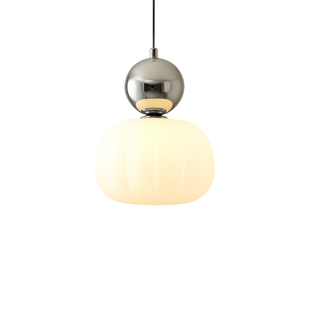 Elegant Art Deco Pendant Light | Glass & Adjustable Height 8