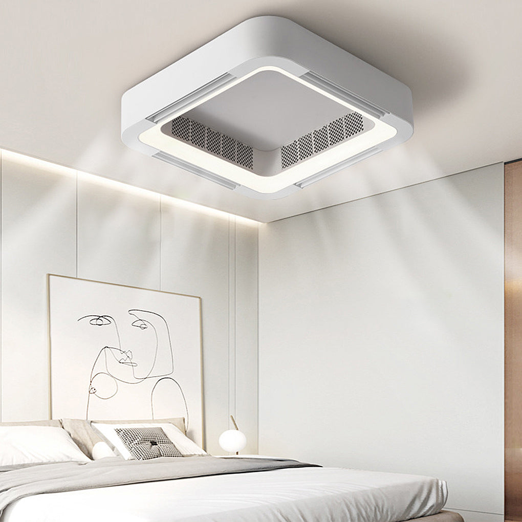 Elegant Bladeless Ceiling Fan | Modern Design & LED Lighting 0