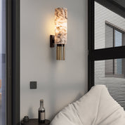 Elegant Copper Wall Light | Unique Marble Sconce Design 1