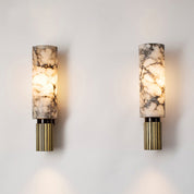 Elegant Copper Wall Light | Unique Marble Sconce Design 6