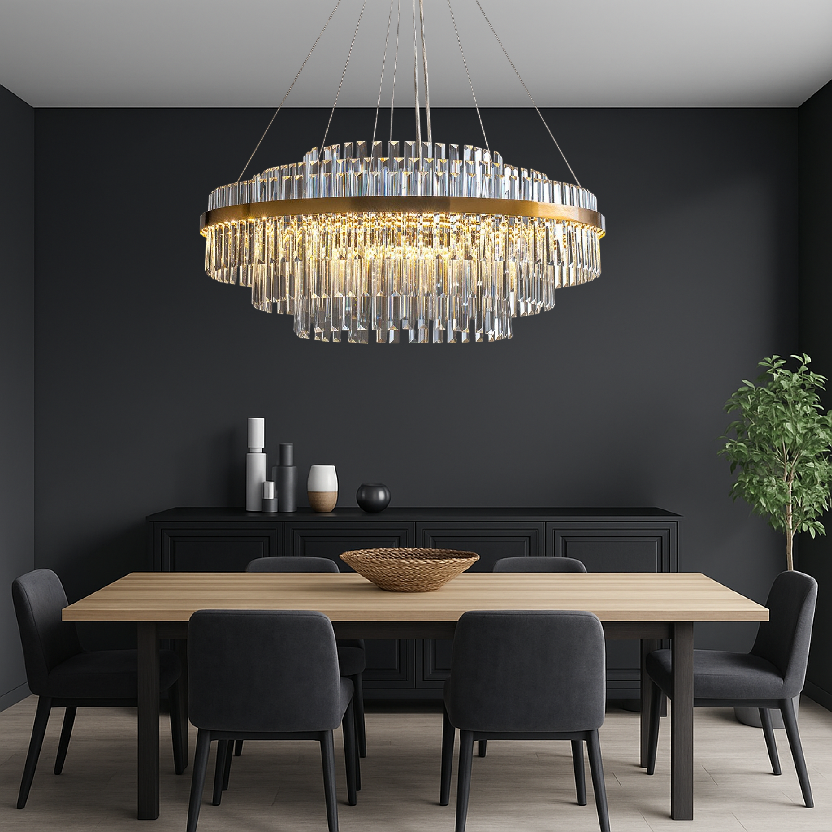 Elegant Crystal Chandelier | Modern Design & Adjustable Height 1