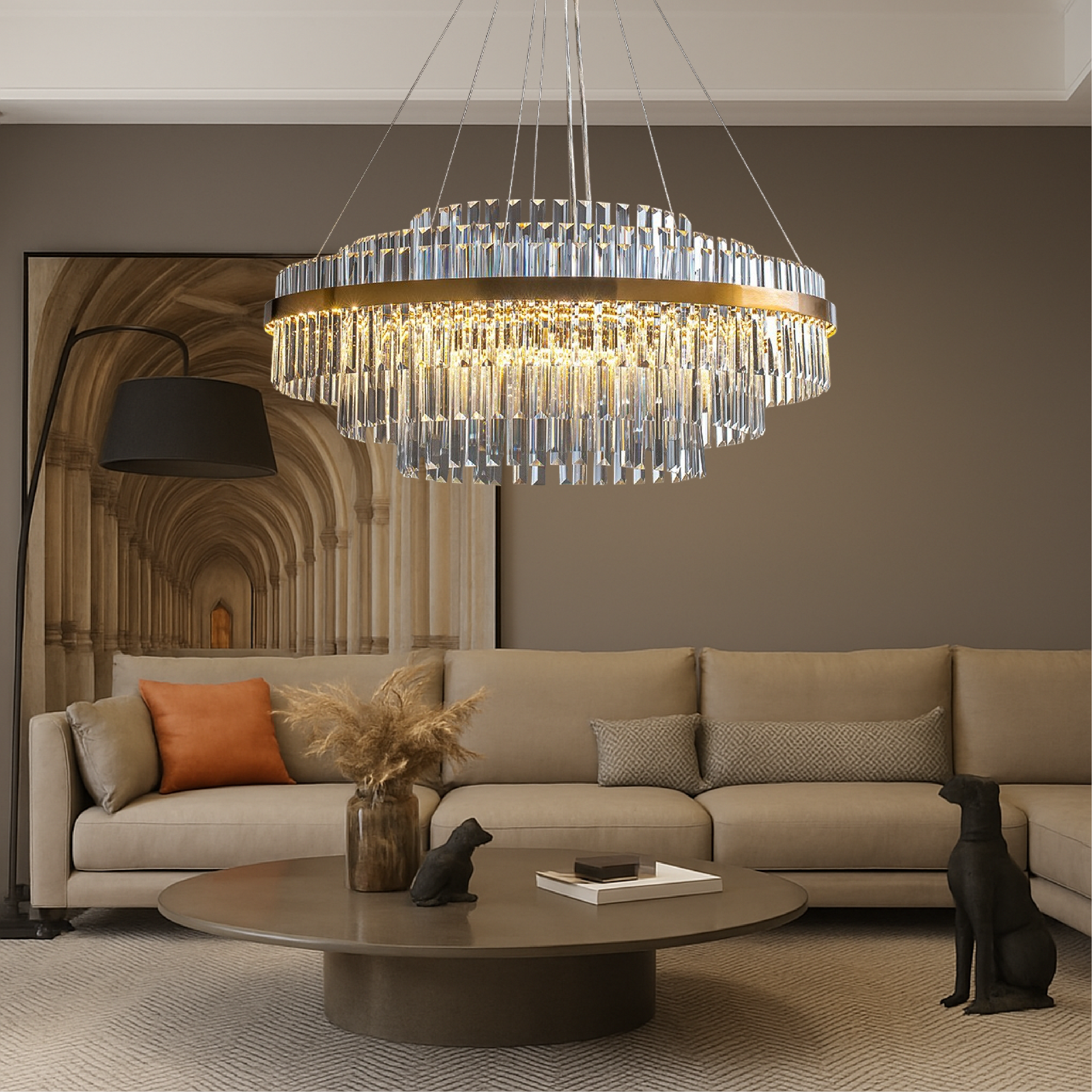 Elegant Crystal Chandelier | Modern Design & Adjustable Height 2