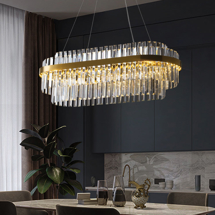 Elegant Crystal Chandelier | Modern Design & Adjustable Height 6