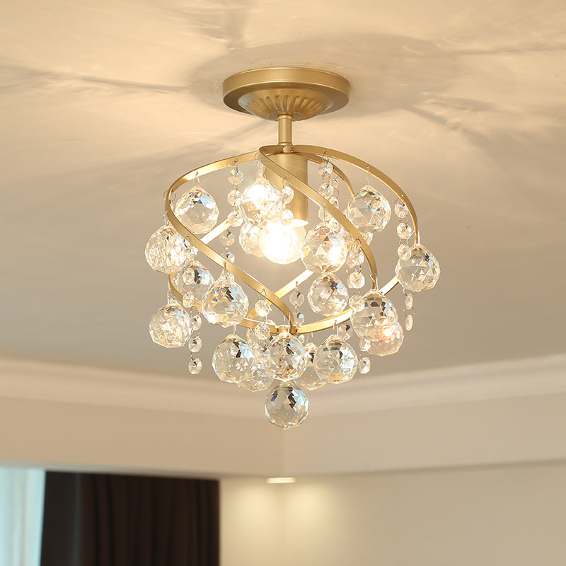 Elegant Crystal Pendant Light | Modern Brass Accents & Kitchen Pendant Lighting 2