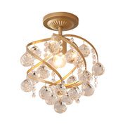 Elegant Crystal Pendant Light | Modern Brass Accents & Kitchen Pendant Lighting 3