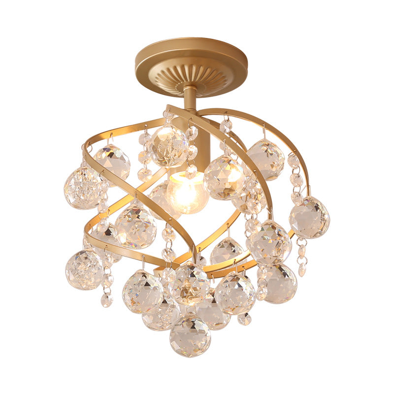 Elegant Crystal Pendant Light | Modern Brass Accents & Kitchen Pendant Lighting 3