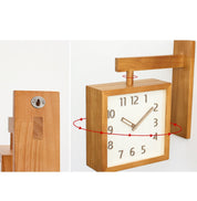 Elegant Dual-Sided Clock | Wooden & Analog 1