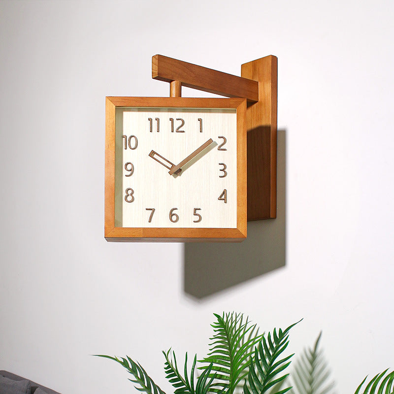 Elegant Dual-Sided Clock | Wooden & Analog 3