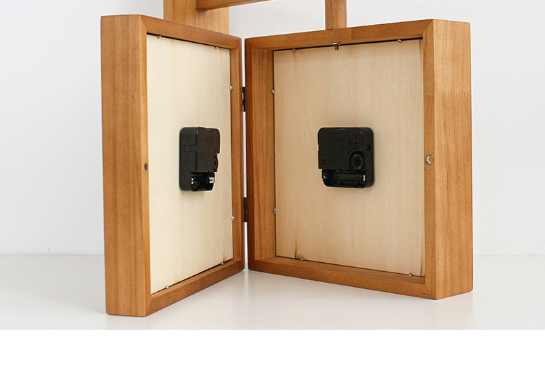 Elegant Dual-Sided Clock | Wooden & Analog 4