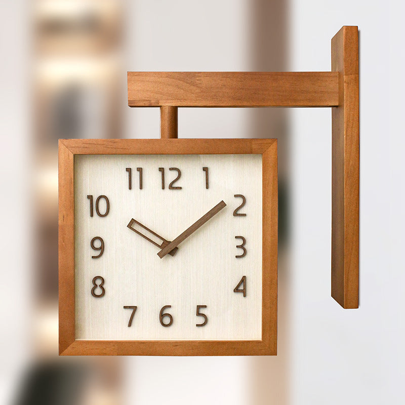 Elegant Dual-Sided Clock | Wooden & Analog 5