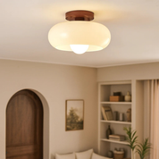 Elegant Flush Mount Ceiling Light | LED Cream Fixture 1