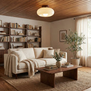 Elegant Flush Mount Ceiling Light | LED Cream Fixture 2