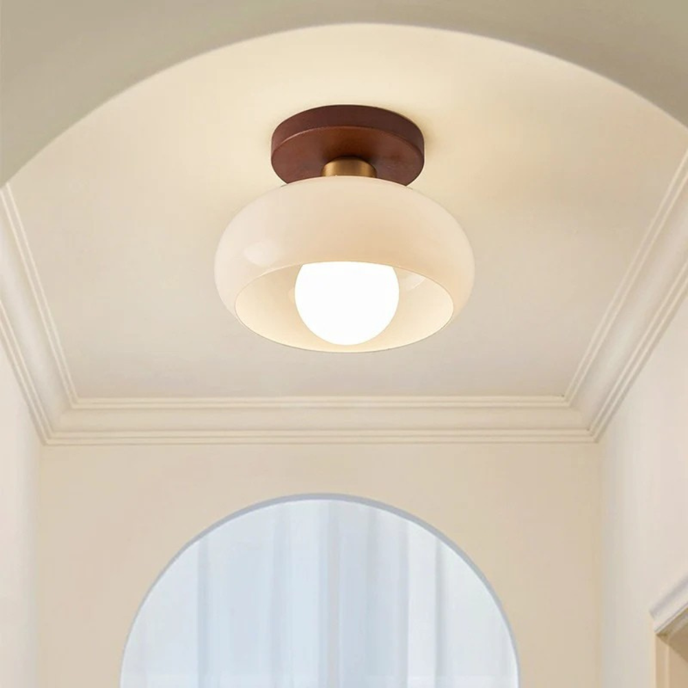 Elegant Flush Mount Ceiling Light | LED Cream Fixture 3