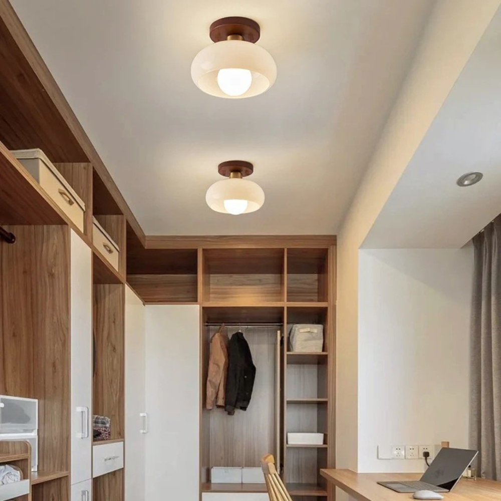 Elegant Flush Mount Ceiling Light | LED Cream Fixture 4