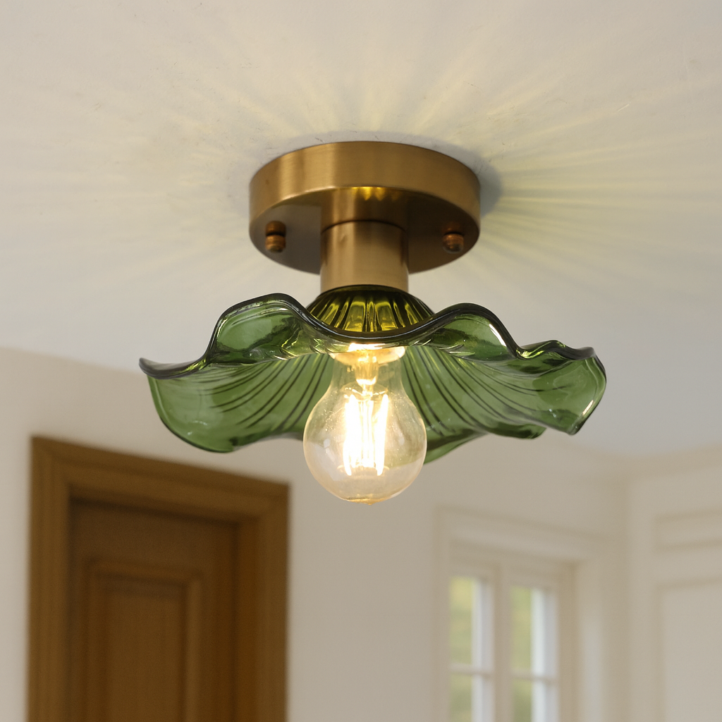 Elegant Glass Ceiling Light | Modern Design & Warm White LED 1