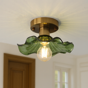 Elegant Glass Ceiling Light | Modern Design & Warm White LED 1