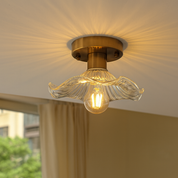 Elegant Glass Ceiling Light | Modern Design & Warm White LED 2