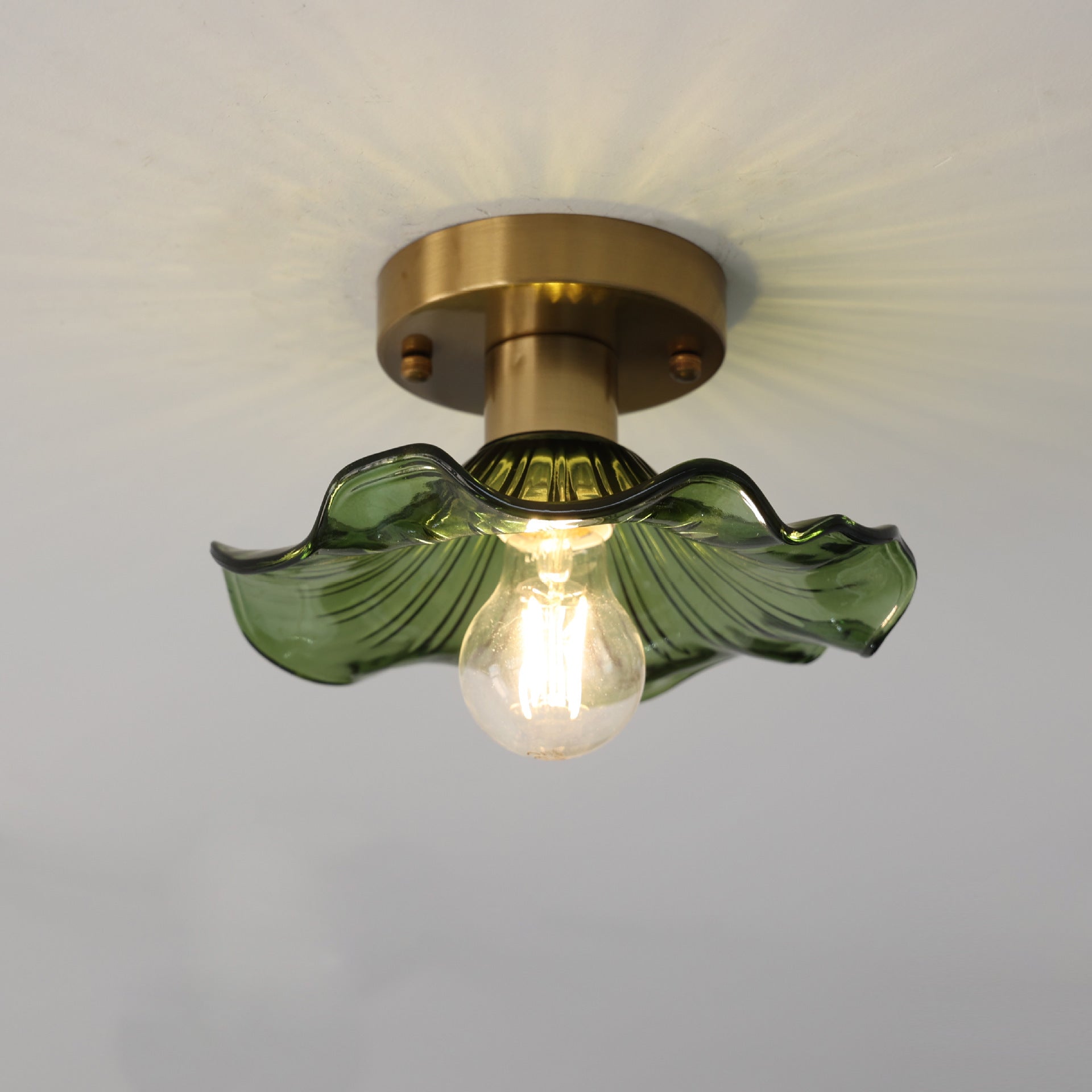 Elegant Glass Ceiling Light | Modern Design & Warm White LED 7