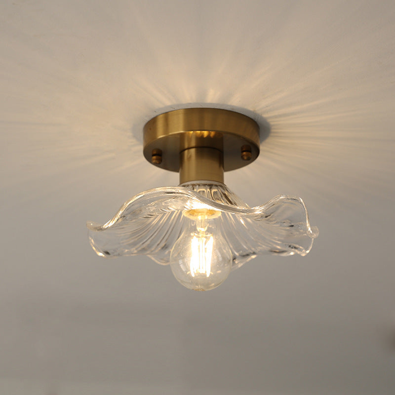 Elegant Glass Ceiling Light | Modern Design & Warm White LED 8