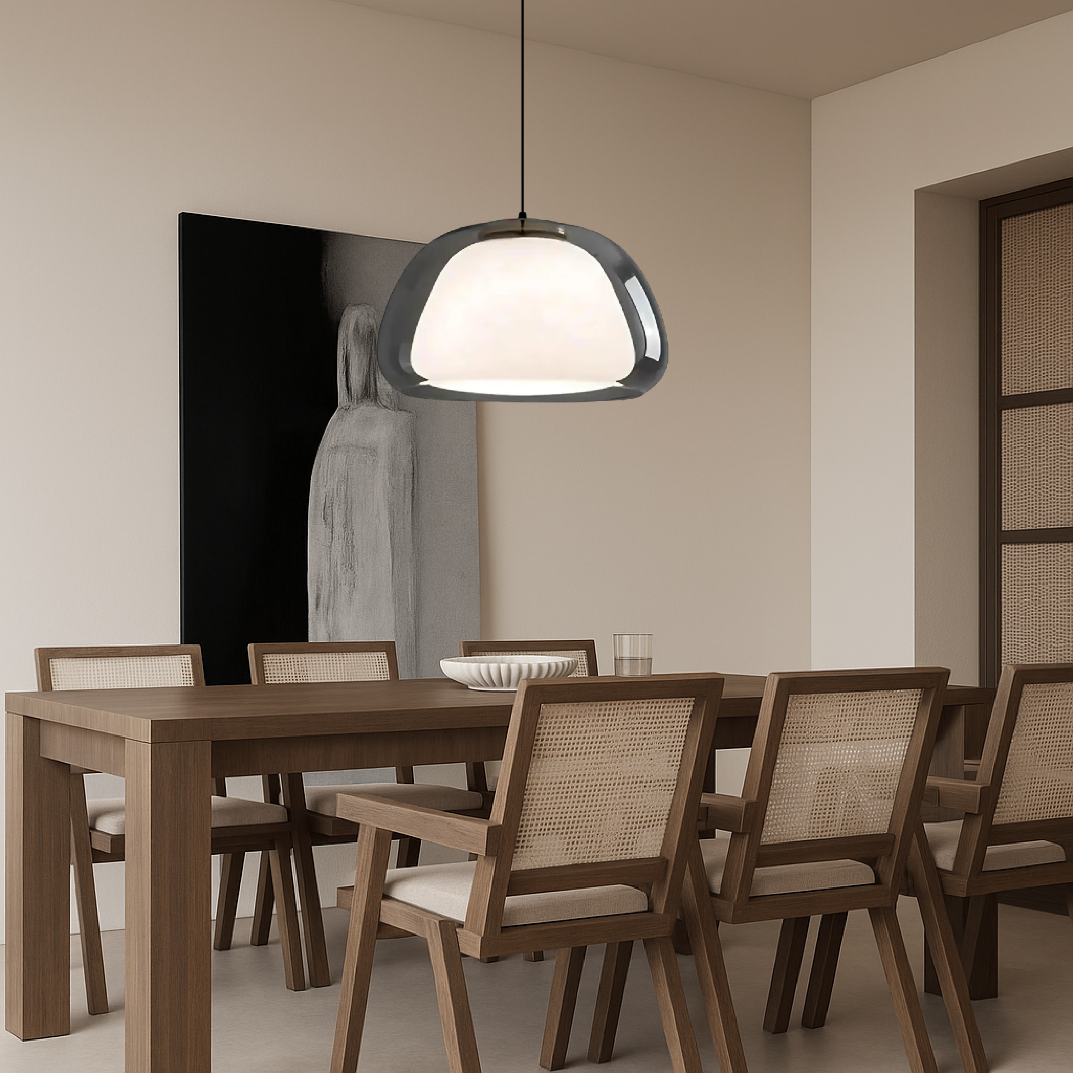 Elegant Glass Pendant Lamp | Adjustable Height & Kitchen Pendant Lighting 1