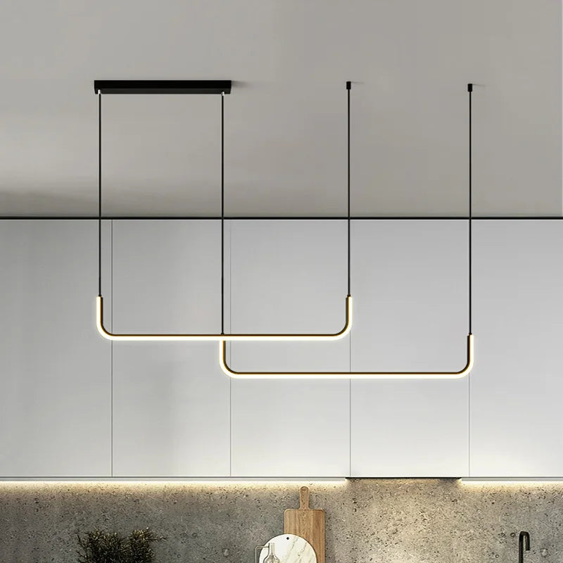Elegant Gold Chandelier | Modern Design & Adjustable LED Lighting 0